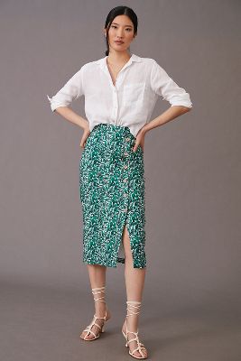 anthropologie leopard skirt