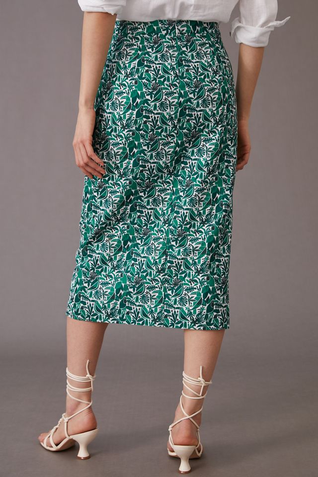 Button Printed Midi Skirt #2