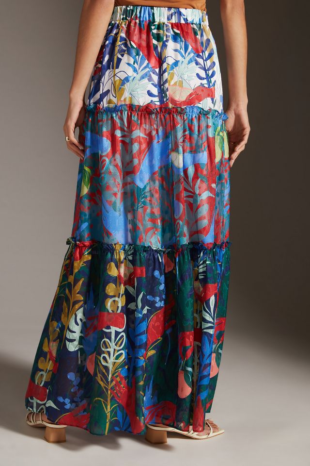 Tiered maxi hot sale skirt anthropologie