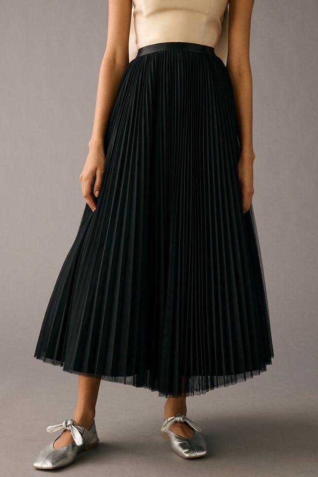 Hutch Pleated Tulle Midi Skirt #1