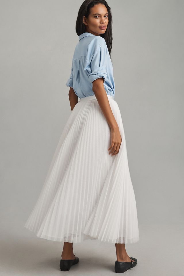 Hutch Pleated Tulle Midi Skirt #3