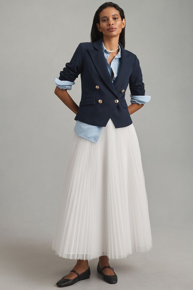Hutch Pleated Tulle Midi Skirt #1