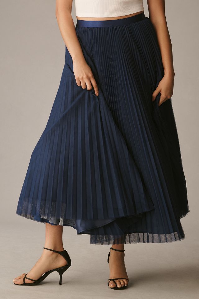 Hutch Pleated Tulle Skirt | Anthropologie