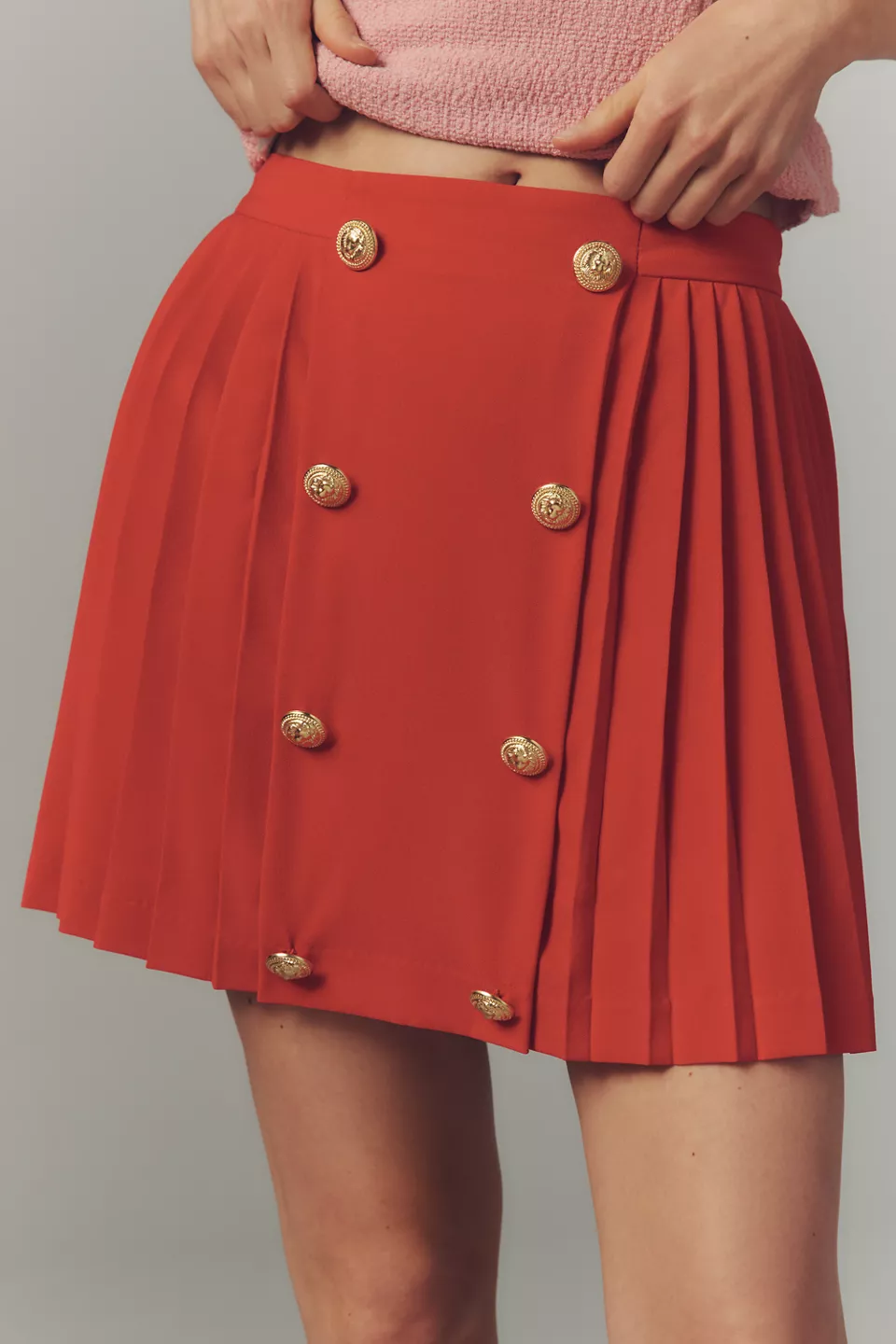 Hutch Button-Front Mini Skirt