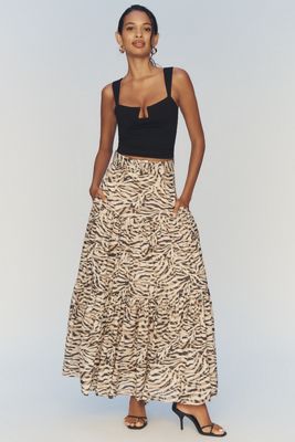 lig.sheer volume skirt M グレー YONGHS Women Long Chiffon Ballet Skirts High Waist Sheer