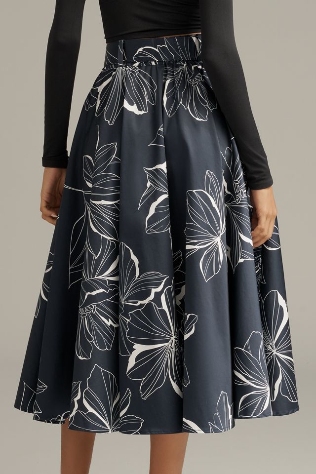 Hutch Cotton-Blend Belted Midi Skirt #2