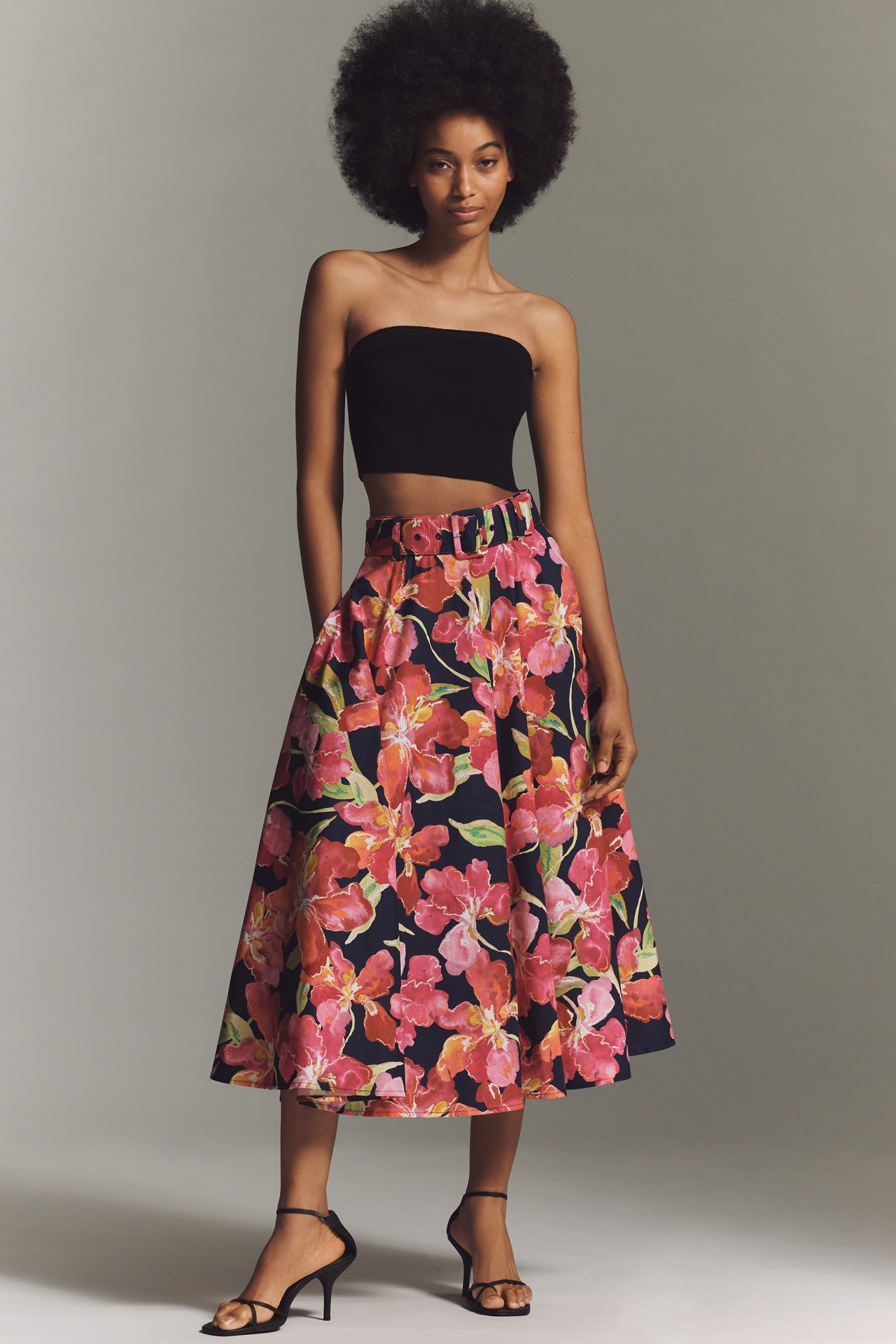 Hutch Rye Belted Midi Skirt