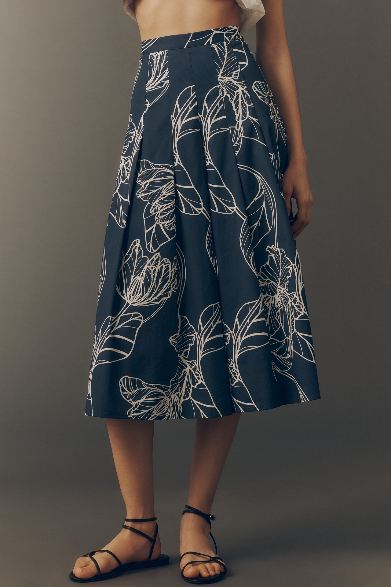 Hutch Emry Poplin Midi Skirt