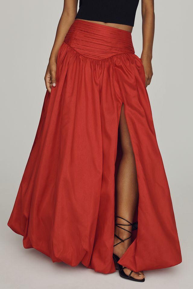 Hutch Bubble-Hem Maxi Skirt #1
