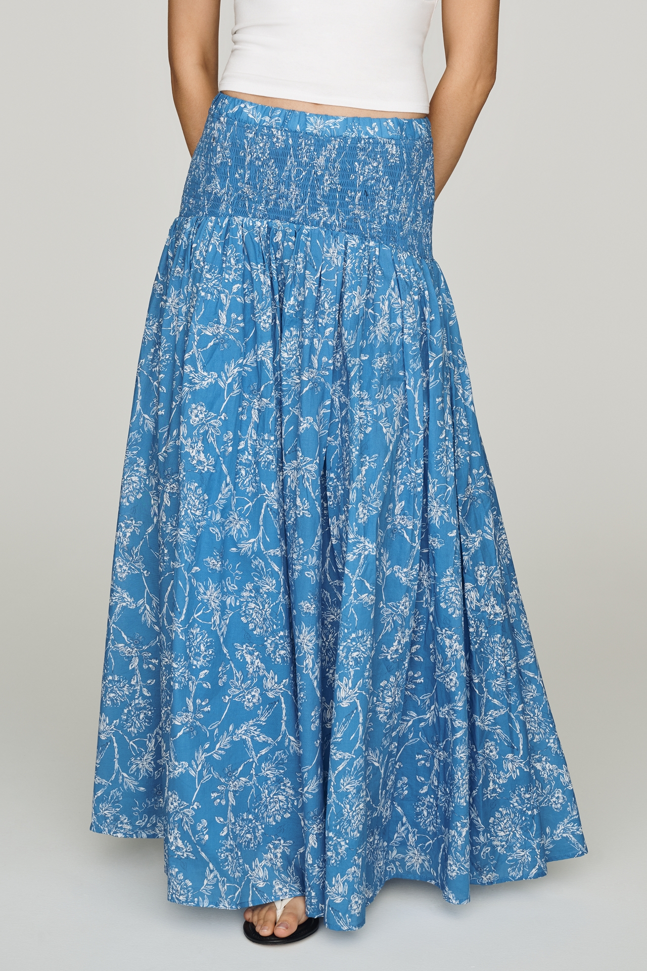 Hutch Smocked Cotton Skirt