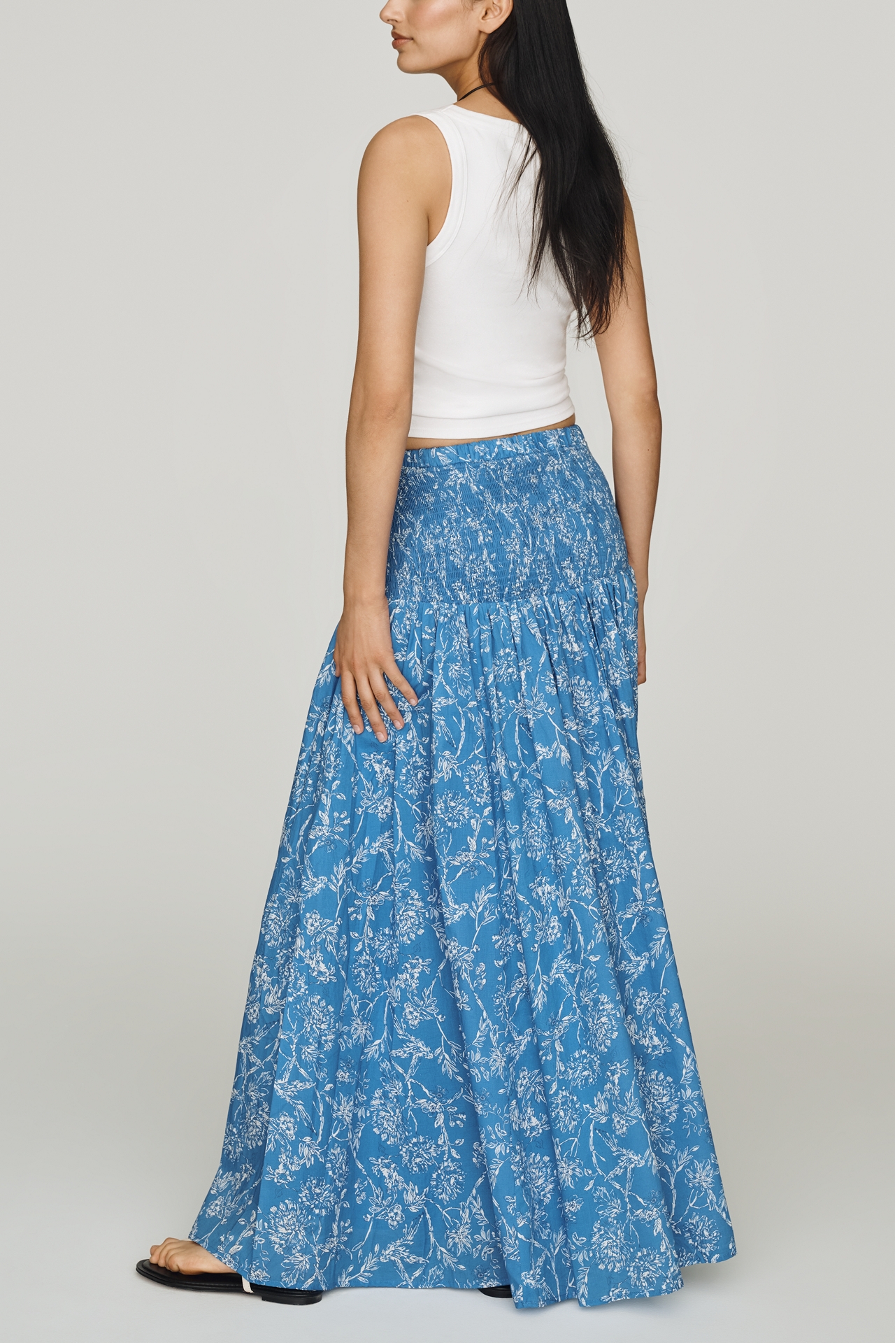 Hutch Smocked Cotton Skirt