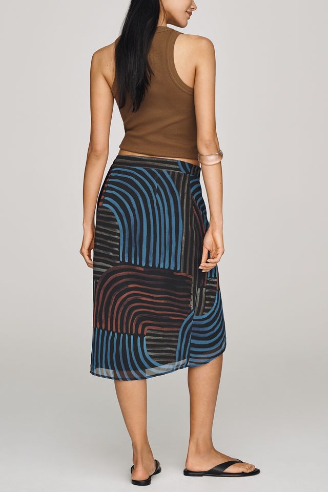 Hutch Curved Brushstroke Midi Skirt #2