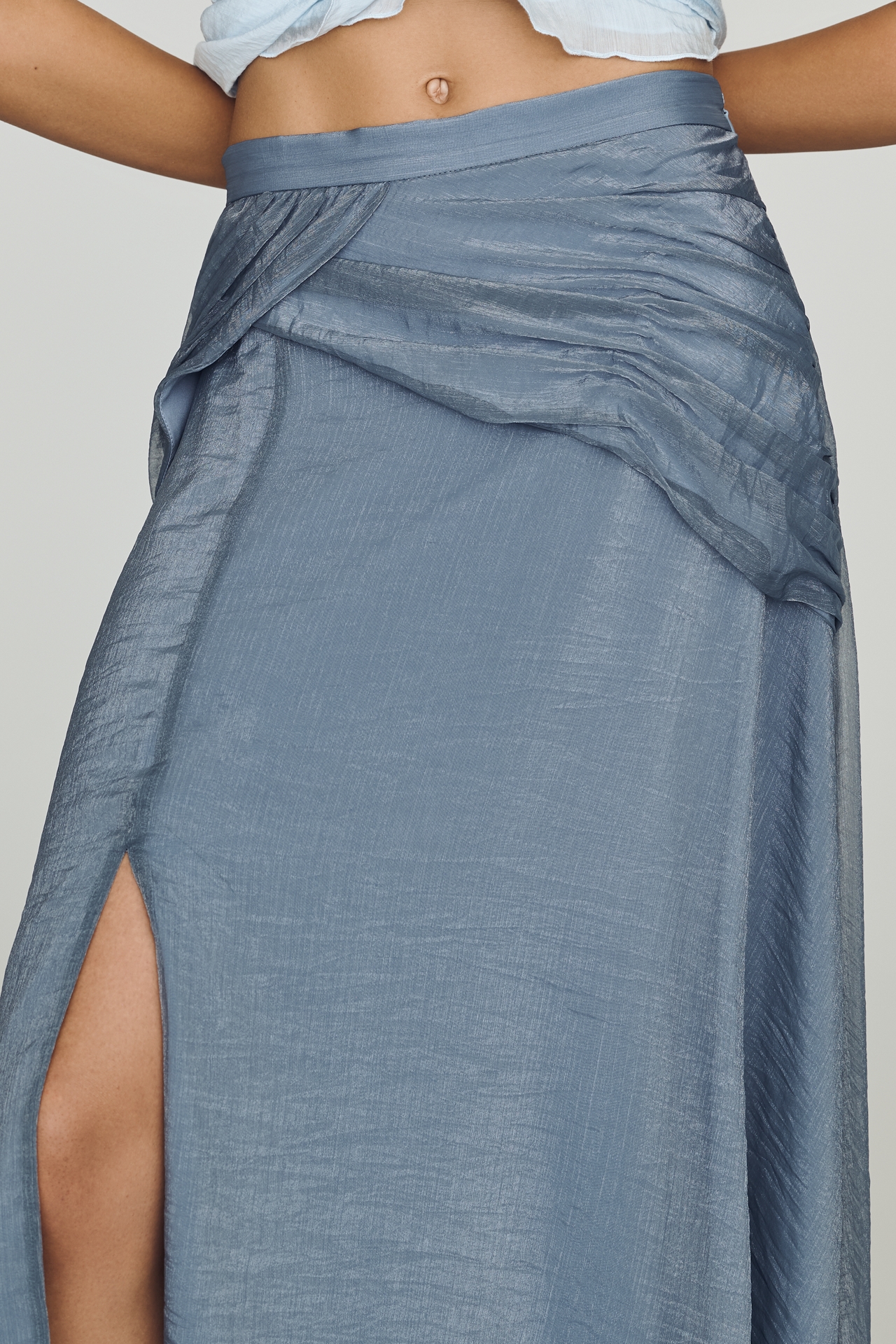 Hutch Draped Chiffon Maxi Skirt