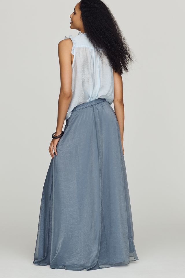 Hutch Draped Chiffon Maxi Skirt #3