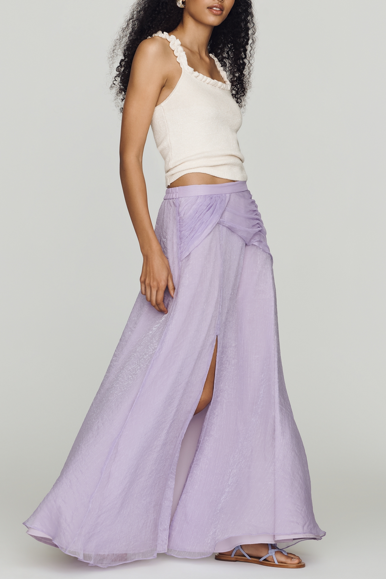 Hutch Draped Chiffon Maxi Skirt