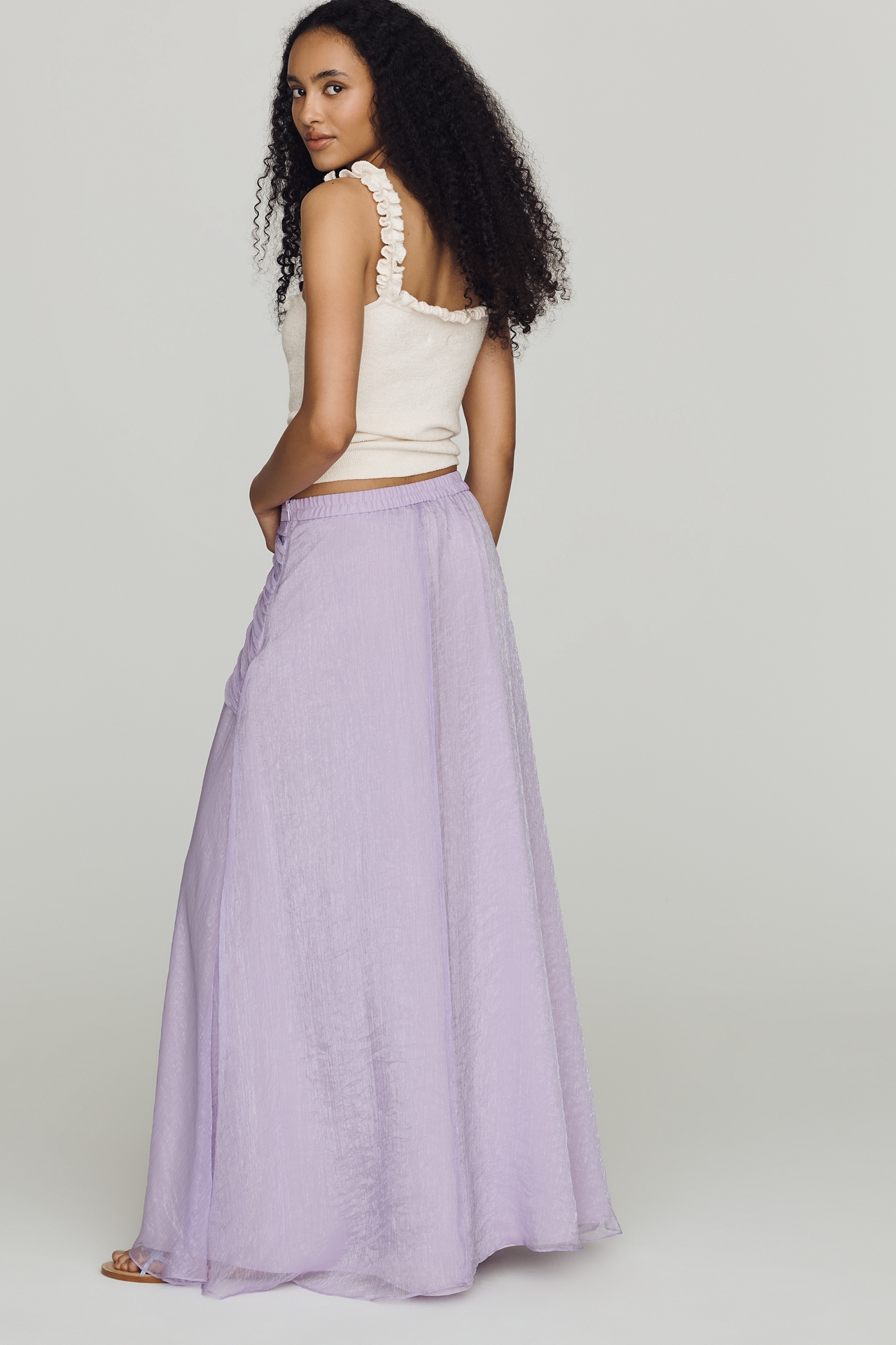 Hutch Draped Chiffon Maxi Skirt