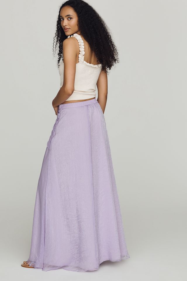 Hutch Draped Chiffon Maxi Skirt #3