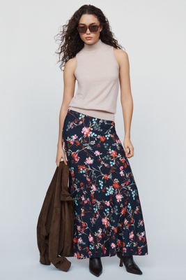Hutch Knit Floral Maxi Skirt
