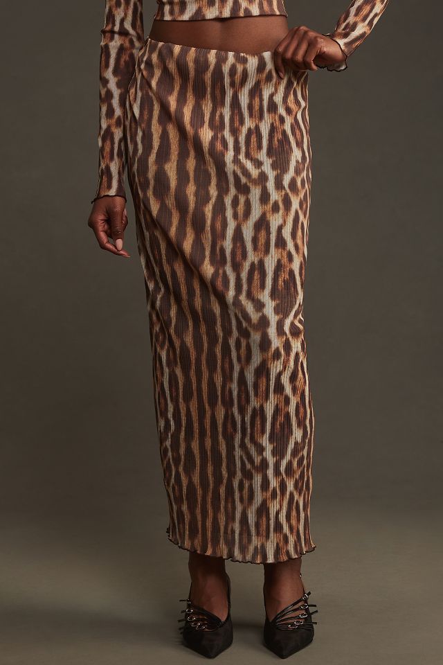 Leopard print skirt anthropologie sale