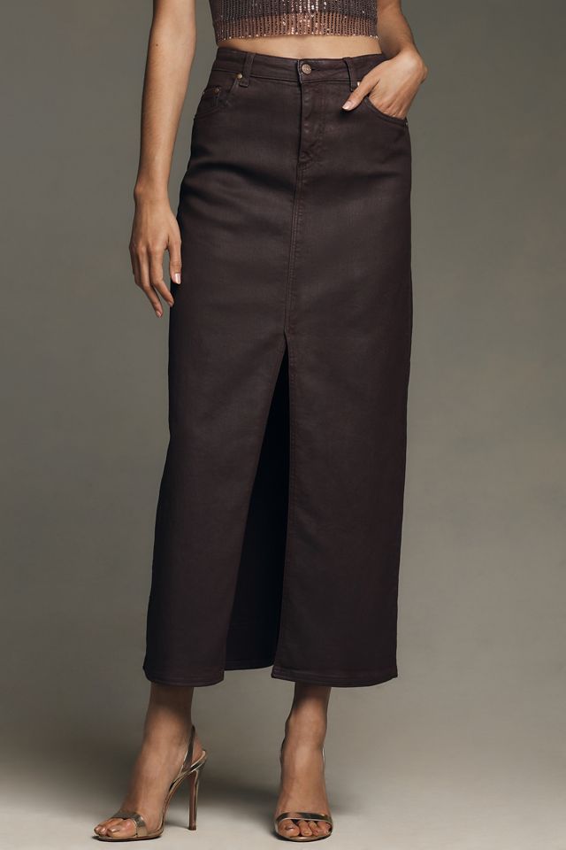 The Madi Front-Slit Denim Skirt by Pilcro #2