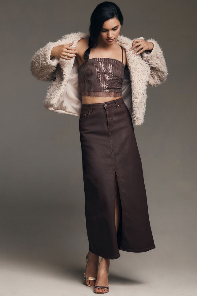 The Madi Front-Slit Denim Skirt by Pilcro #1