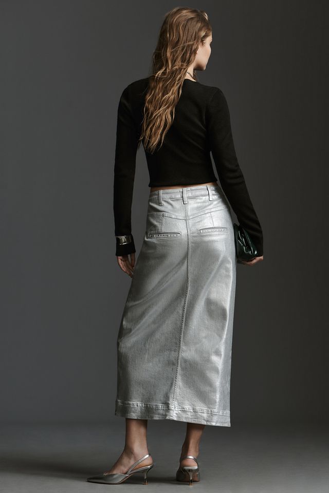 Pilcro Structured Column Midi Skirt #3