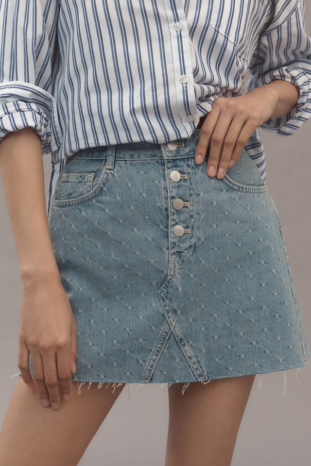 Pilcro Jacquard Denim Mini Skirt #1