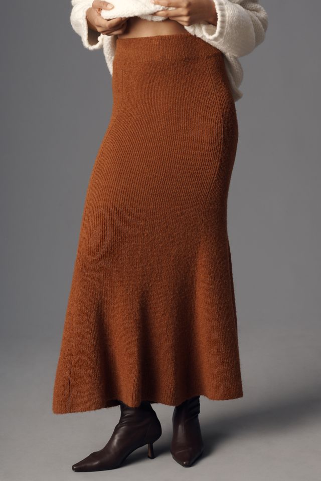 Maeve Fit & Flare Sweater Midi Skirt #1