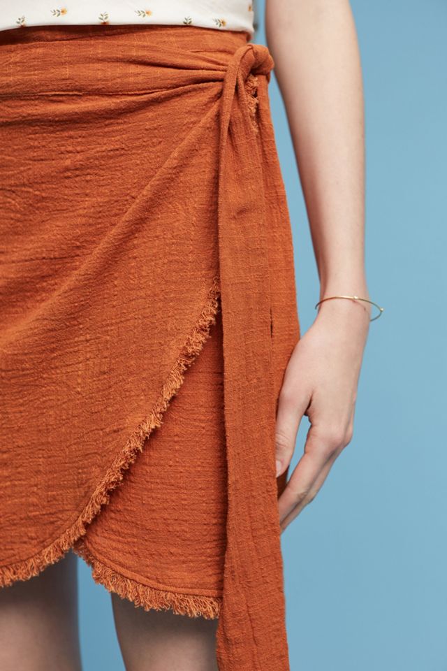 Tie-Side Wrap Mini Skirt #2