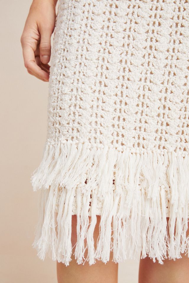 Maeve Fringed Crochet Skirt #1