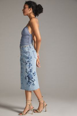 midi embroidered skirt