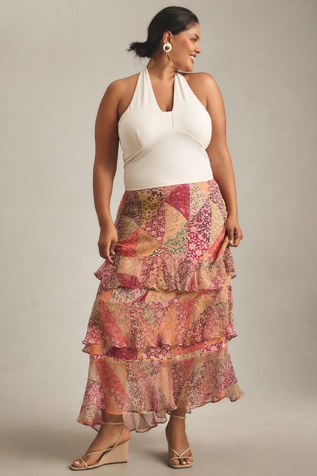 RIXO Preslee Midi Skirt | Anthropologie