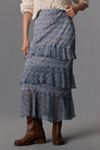 【Anthropologie】RIXO プレスリー フリル ミディスカート RIXO Preslee Ruffle Midi Skirt | Anthropologie