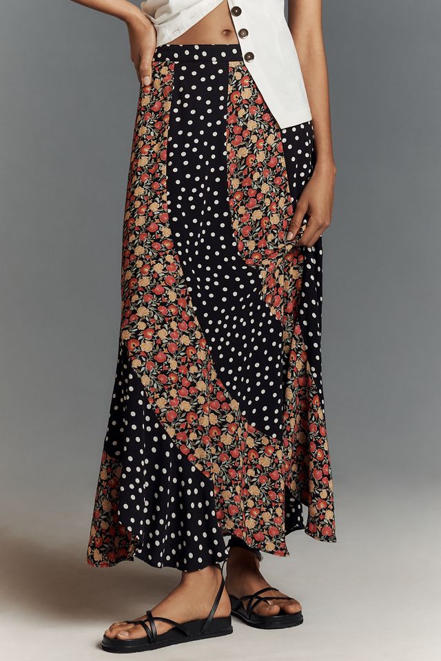 RIXO Gracella Shell Spot Maxi Skirt #1