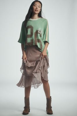 【Anthropologie】Banjanan・リリー・ティアードミディスカート Banjanan Lily Tiered Midi Skirt | Anthropologie