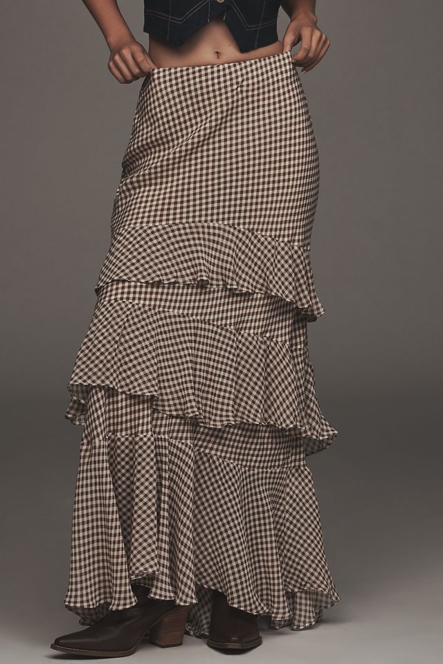 RIXO Preslee Tiered Ruffle Maxi Skirt #2
