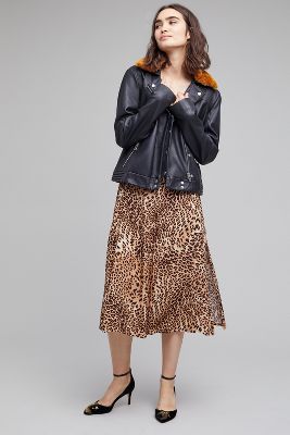 Leopard print hotsell skirt anthropologie