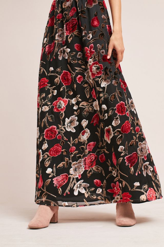 Leana Floral Burnout Maxi Skirt #2