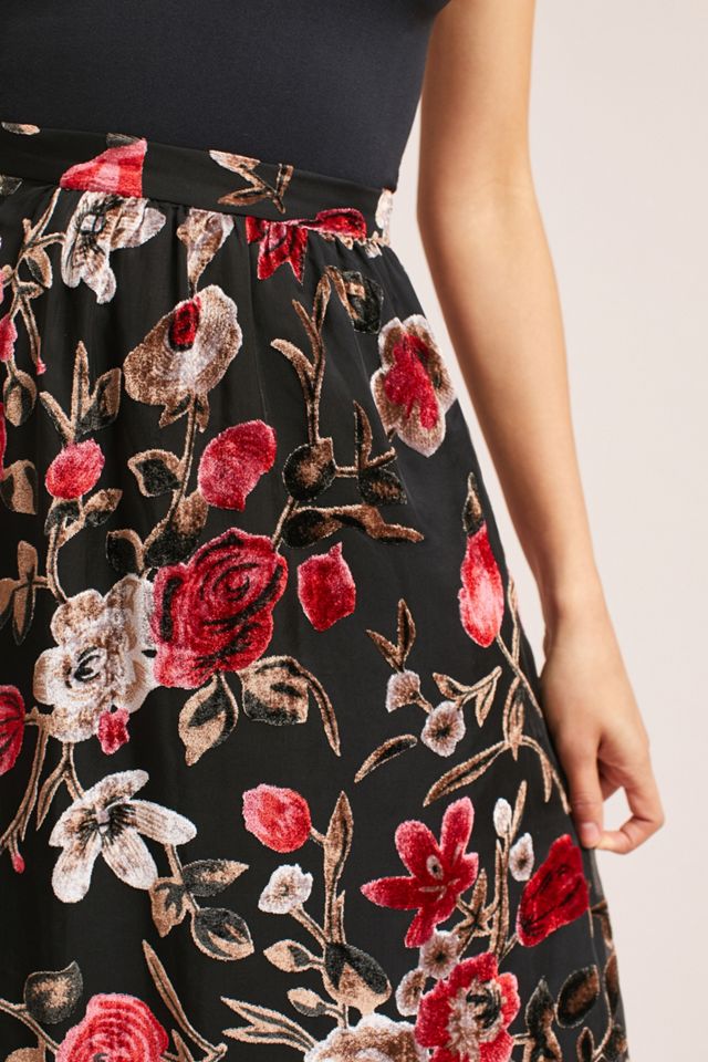 Leana Floral Burnout Maxi Skirt #3