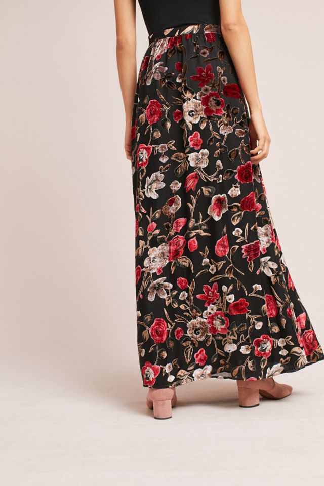 Leana Floral Burnout Maxi Skirt #4