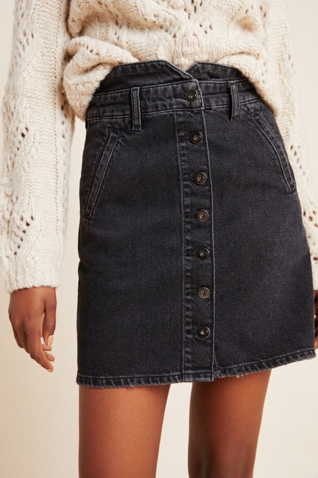 Pilcro Button-Front Denim Mini Skirt #2