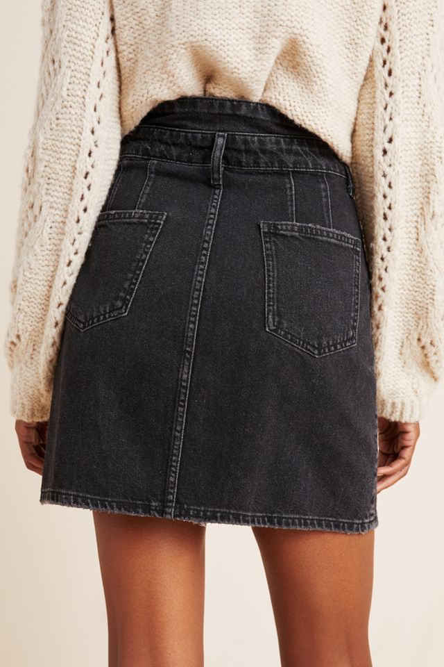 Pilcro Button-Front Denim Mini Skirt #4