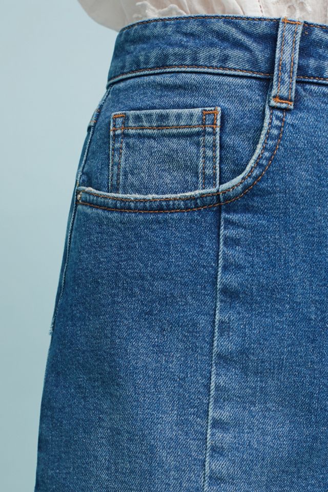 Pilcro Seamed Denim Pencil Skirt #3
