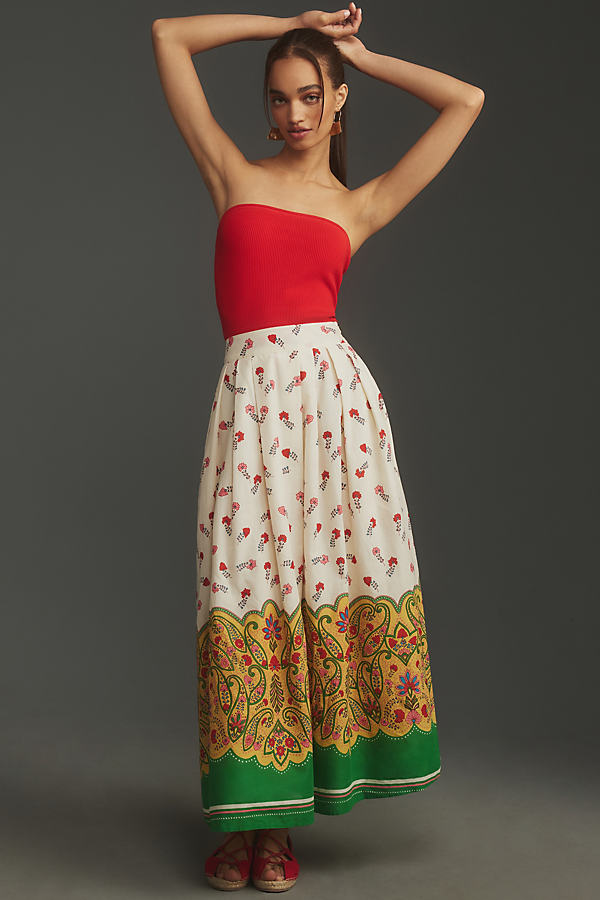 Shop Banjanan Deena Maxi Skirt In Multicolor