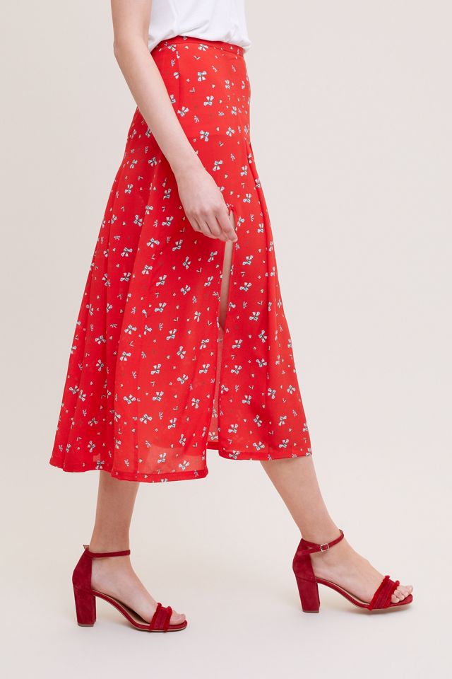 Rixo London Georgia Printed Silk Skirt | Anthropologie UK