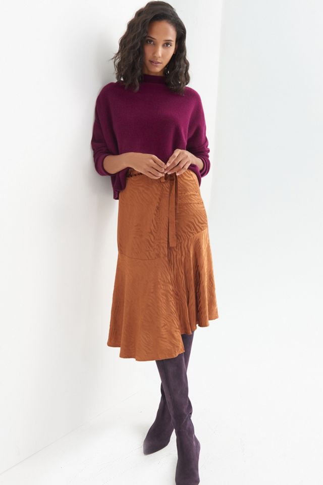 Maeve Tamra Jacquard Midi Skirt | Anthropologie