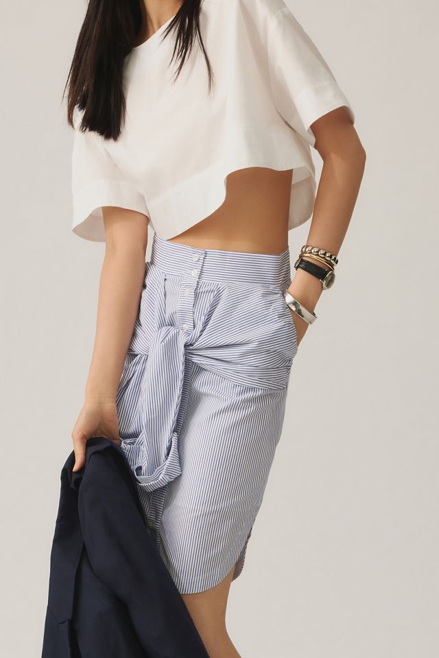 Maeve Sleeve-Waist Buttondown Skirt #1