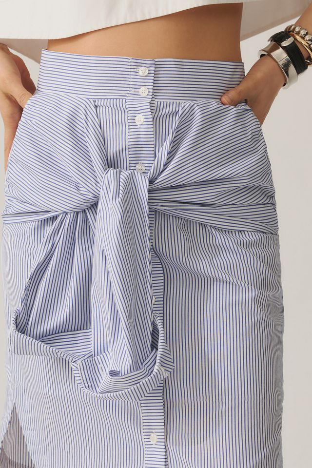 Maeve Sleeve-Waist Buttondown Skirt #2