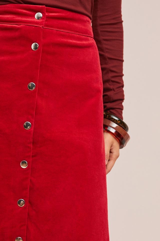 Corduroy Buttondown Skirt #2
