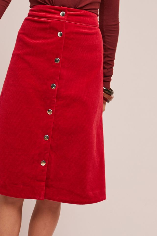 Corduroy Buttondown Skirt #3